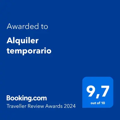 a blue phone screen with the text awarded to aauder temperator inappropriate at Fantástico Dpto Av Maipu 518 in Cordoba