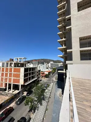 a view of a city street from a building at Carlos Paz-Lake Towers in Villa Carlos Paz
