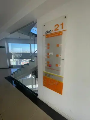 a sign on a wall in a building at Coral State in Cordoba