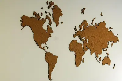 a brown map of the world on a white background at Tu lugar en Córdoba. in Cordoba