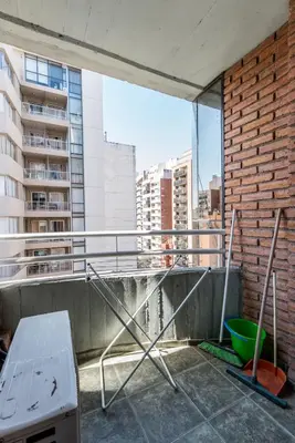 a balcony with a view of a city at Depto de confortables ambientes by Lofty in Cordoba
