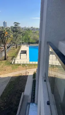 a view of a swimming pool from a building at Guesthouse Park in Cordoba