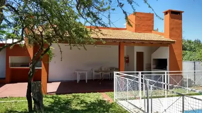 a view of the back yard of a house at Cabañas Luna del Sur in Merlo