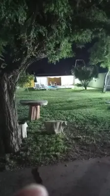 a park with a picnic table and a tree at Casa Arenales in Almafuerte