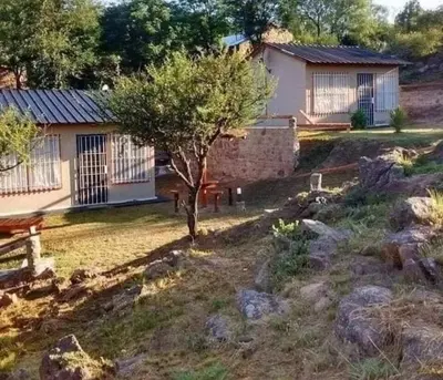 a small house with a tree in the yard at Cabaña 2 in Cordoba