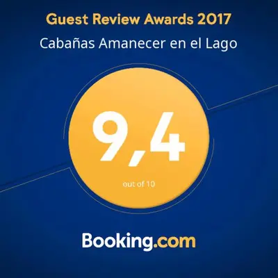 a sign that reads quest review awards calabasas ammeter an el at Cabañas Amanecer en el Lago in Villa del Dique