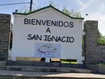 a large sign for a san tamarco restaurant at AYRES DE MONTAÑA in San Ignacio