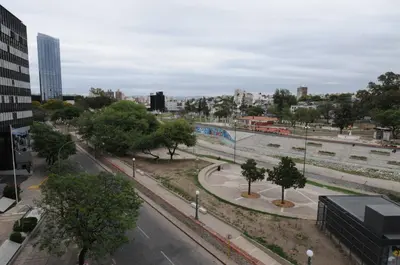 a view of a city street with a skate park at Hermosa Vista 2 in Cordoba