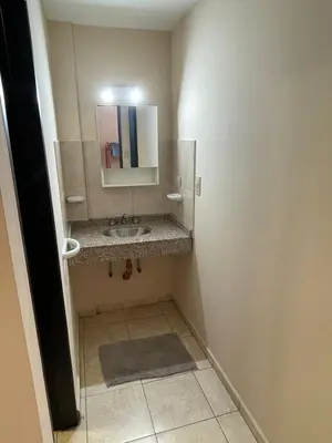 a bathroom with a sink and a mirror at Bv San Juan - Nva Cba in Cordoba