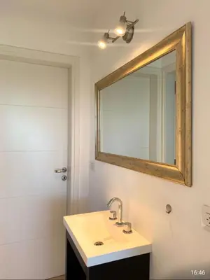 a bathroom with a sink and a mirror at Tierra Alta, Comarca Serrana in Cordoba