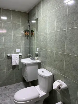 a bathroom with a toilet and a sink at Hotel Storge by CPH in Villa Carlos Paz