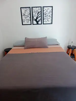 a bed in a room with three pictures on the wall at Hermoso departamento a metros del centro de la ciudad !! in Cordoba