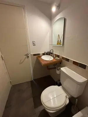 a bathroom with a toilet and a sink at Viaggiato Catamarca in Cordoba