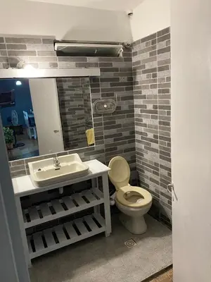 a bathroom with a sink and a toilet at departamento céntrico in Villa Carlos Paz