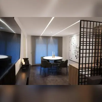 a dining room with a table and chairs at Ópera Park royal life in Cordoba
