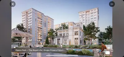 a rendering of a building with two tall buildings at Ópera Park royal life in Cordoba