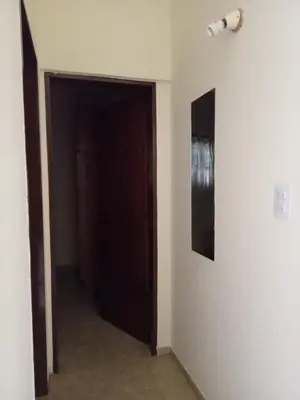 a hallway with a dark brown door in a room at La Tata in Alta Gracia