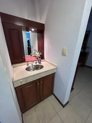 a bathroom with a sink and a mirror at Casa YO in Cordoba
