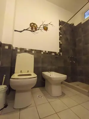 a bathroom with a toilet and a bidet at Comodidad y espacio para relax in Falda del Carmen
