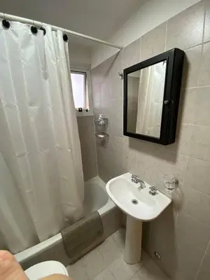 a bathroom with a sink and a toilet and a shower at Cómodo departamento, excelente ubicacion in Cordoba