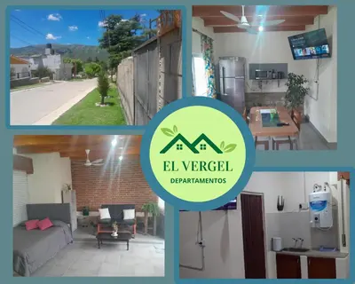 a collage of three pictures of a house at El Vergel in Santa María