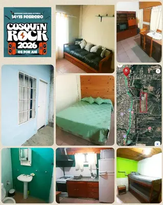 a collage of different pictures of a room at Dpto en Santa María de Punilla in Cordoba