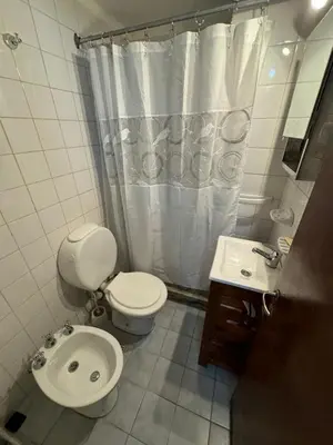 a bathroom with a toilet and a sink at Alejandro Carbo in Cordoba