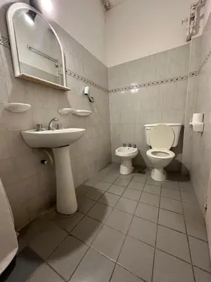 a bathroom with a sink and a toilet and a mirror at Chrome Hotel in Río Cuarto