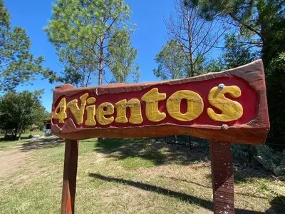 a sign for a mexico sign in a park at Cuatro vientos 2 in Santa Rosa de Calamuchita