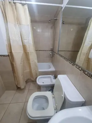 a bathroom with a toilet and a sink and a mirror at Lo de Tony in Cordoba