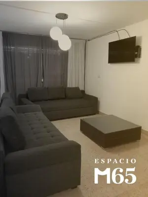 a living room with a couch and a tv at M65 Luxury Suit in Cordoba