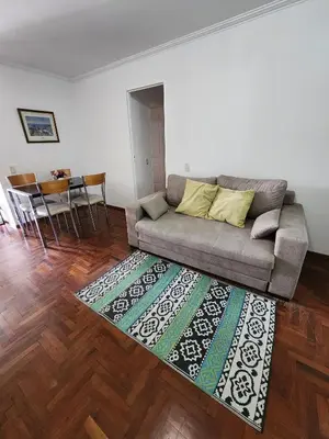 a living room with a couch and a rug at Departamento -Obispo Salguero- Pleno Nueva Córdoba, cerca de Sanatorios, By Apartcba in Cordoba