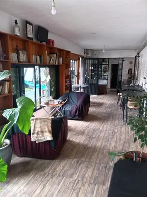 a living room with two couches and a table at El kincho hostel bike in La Cruz