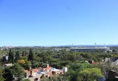 an aerial view of a building in a city at Reina Paz in Cordoba