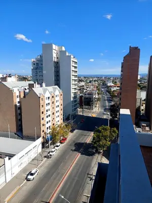a view of a street in a city with buildings at Departamento zona Tribunales in Cordoba