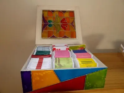 a colorful box with a stained glass window at Nova Hotel Boutique in Villa Carlos Paz