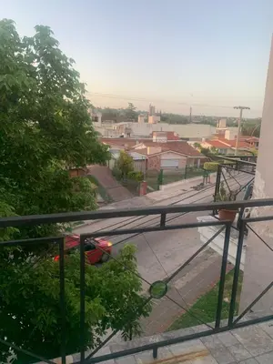 a view of a city from a balcony at Departamento Costanera in Villa Carlos Paz