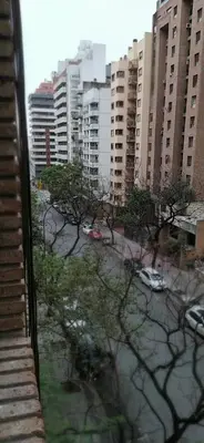 a view from a window of a city with tall buildings at Departamento Amoblado en Nueva Cordoba in Cordoba