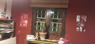 a room with a window with a plant in it at La bien querida in Cordoba