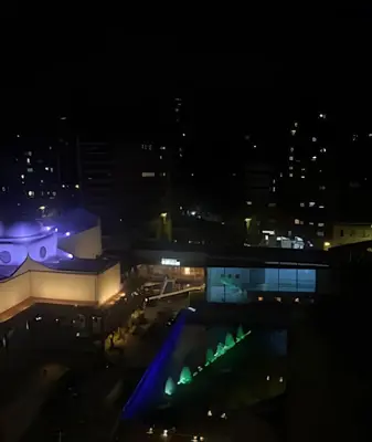 a view of a city at night with lights at Apartament vista Buen pastor in Cordoba