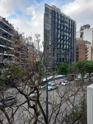 a view of a city street with a tall building at Apartamento Nueva Cordoba in Cordoba
