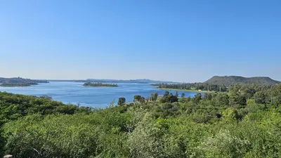 a view of the allegheny river from the hills at El paraiso in Villa del Dique
