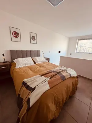 a bedroom with a large bed in a room at Aguaribay duplex Nuevo Centro in Cordoba