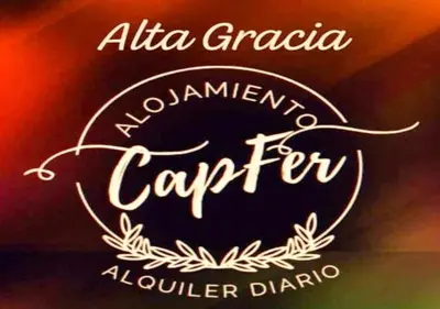 a close up of a bottle of wine with a label at CapFer Alojamiento in Alta Gracia