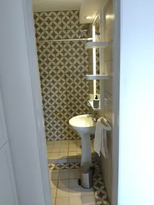 a bathroom with a sink and a toilet at duplex13b in Cordoba