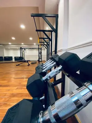 a gym with a fitness machine in a room at Departamento 114 - Edificio VILAUT by INMOVE Temporarios in Cordoba