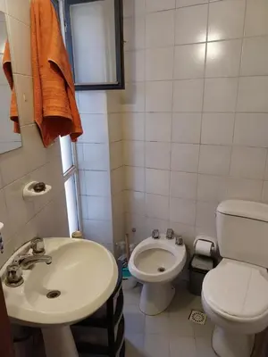 a small bathroom with a toilet and a sink at Alquilo departamento en Nueva Córdoba in Cordoba