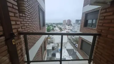 a balcony with a view of a city at Premium Apartamento in Río Cuarto