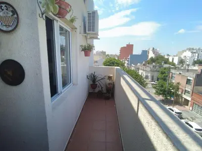a balcony with a view of a city at Apartamento al 5' del Centro in Cordoba