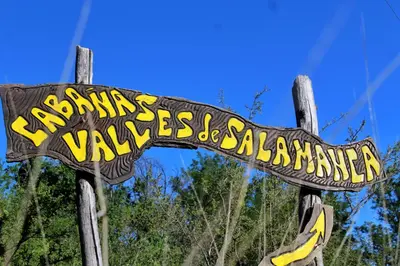 a sign that saysenna villages and sandbar at Complejo Salamanca - Cabaña La Catalana in Trapiche